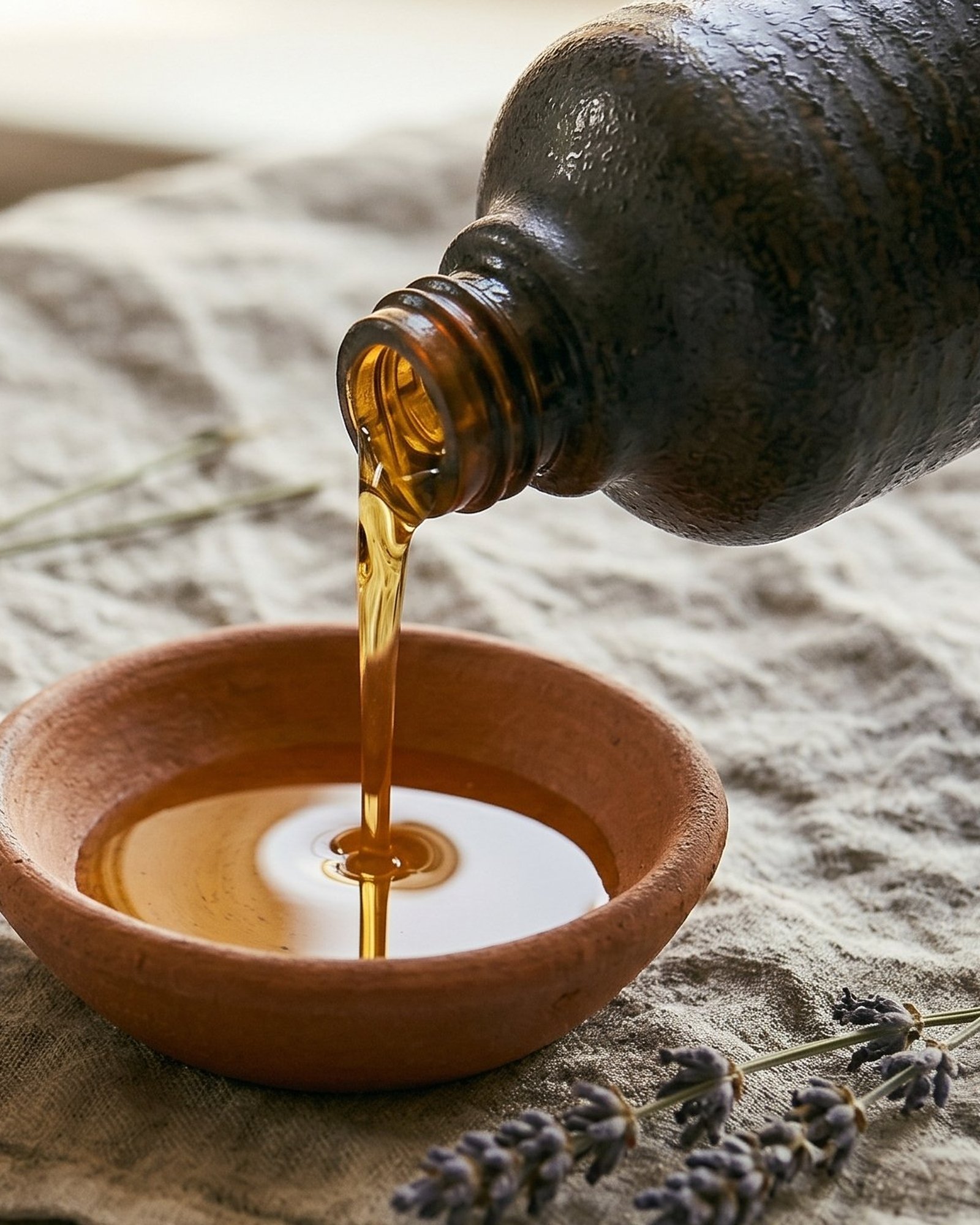 SOBELLE Signature Blend wordt in een terracotta schaaltje gegoten